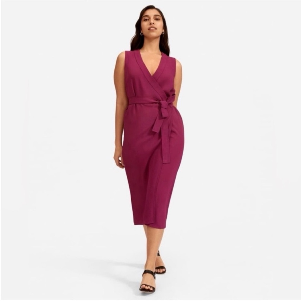 Everlane Sleeveless Japanese GoWeave Wrap Dress | Size 2